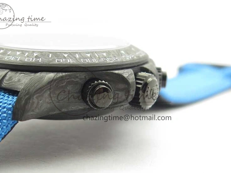 AAA Replica Watches on OMF DIW A Blue Dial Nylon 2844 Light Daytona Strap Blue Efficient Best Edition Light Carbon 0101